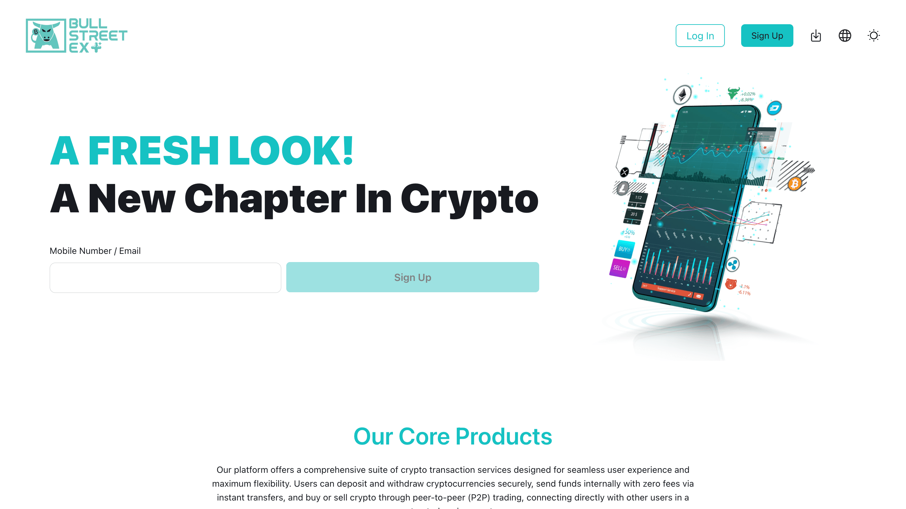 Landing page and onboarding